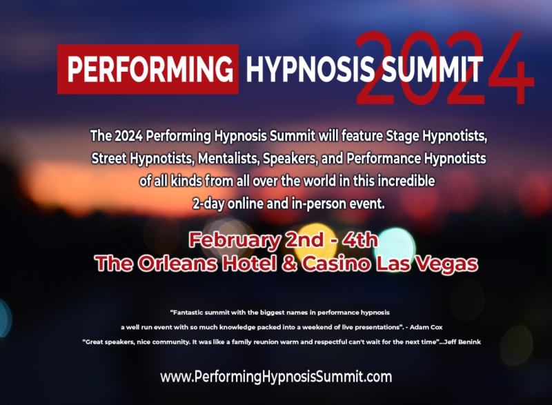 Performing hypnosis summit